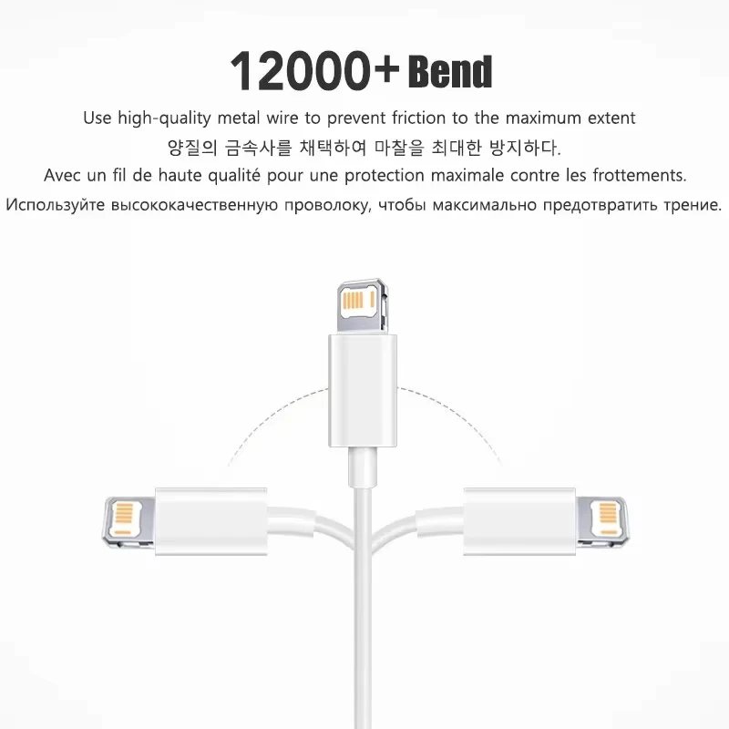 NNBILI 2-5 uds 30W Cable de carga rápida para iPhone 13 12 11 14 Pro Max Mini Cable USB C para X XR XS MAX 7 8 14 Plus 6 Accesorios - imagen 5