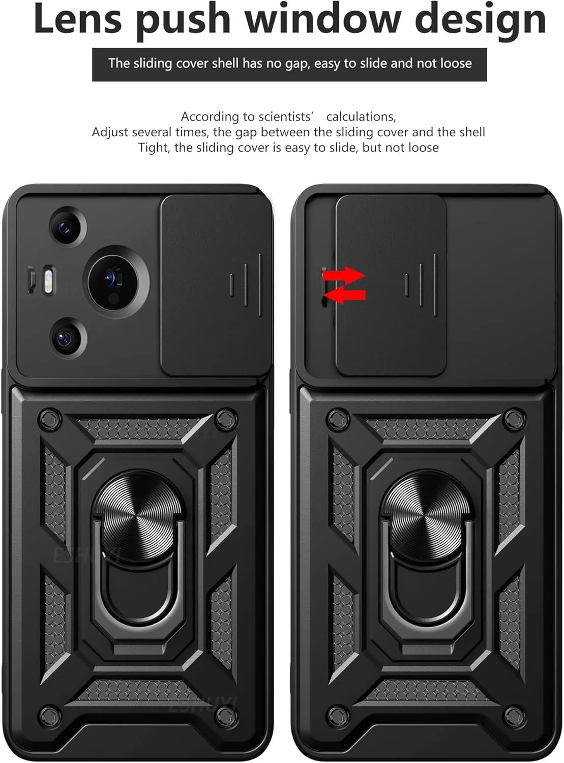 Funda protectora para Huawei Pura 70 Ultra P70 Pro, protección de lente con anillo, soporte magnético, Fundas - imagen 3