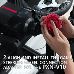 PXN V10 MOD Adaptador Aluminio para Volante de Carreras