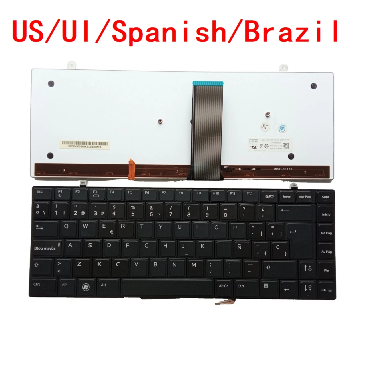 Teclado retroiluminado para ordenador portátil Dell Studio XPS 13, 16, 1340, 1640, reemplazo para Notebook PC