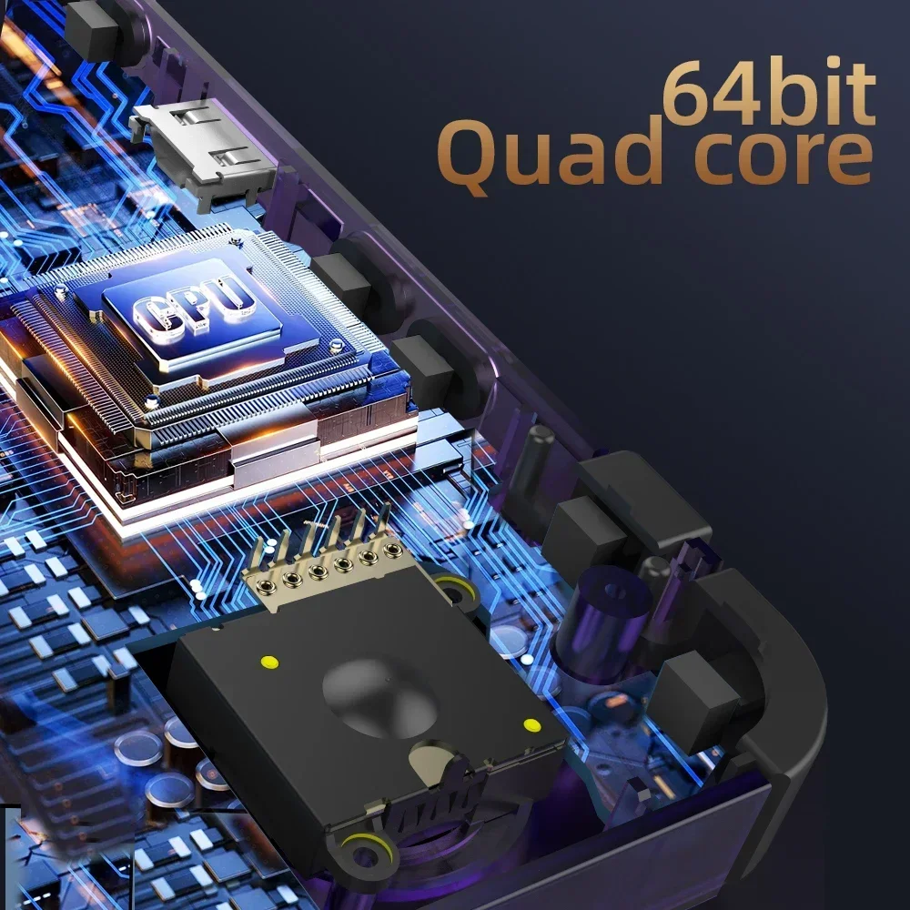 BOYHOM nueva consola de juegos portátil R36H pantalla IPS de 3,5 pulgadas Linux RK3326 reproductor de videojuegos Retro 3000 mAh 64G 10000 + juego clásico - imagen 5