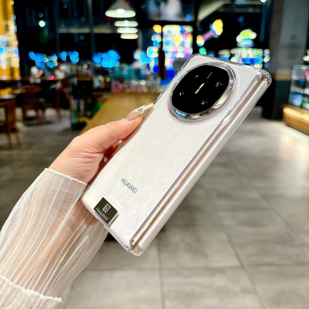 Para Huawei Mate X6 funda dura de PC transparente delgada bisagra media funda protectora trasera para Huawei mate X6 X5 carcasa de teléfono - imagen 3