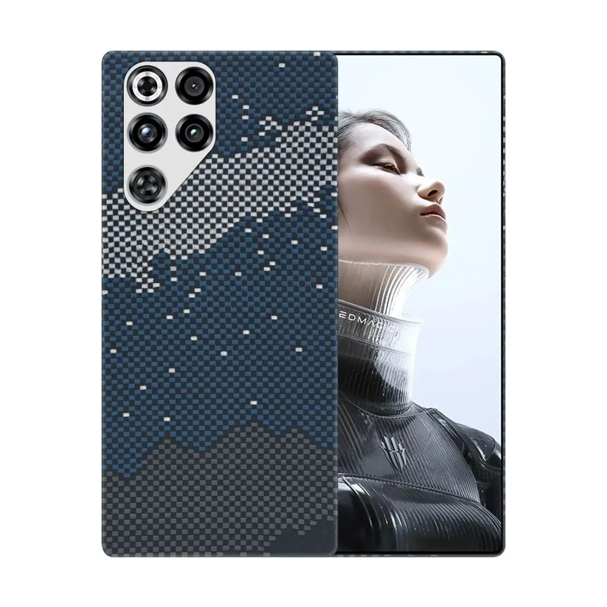 Para Red Magic11 Pro Plus Funda elegante de fibra magnética respetuosa con la piel para Red Magic 11 Pro + Funda de parachoques a prueba de golpes - imagen 4