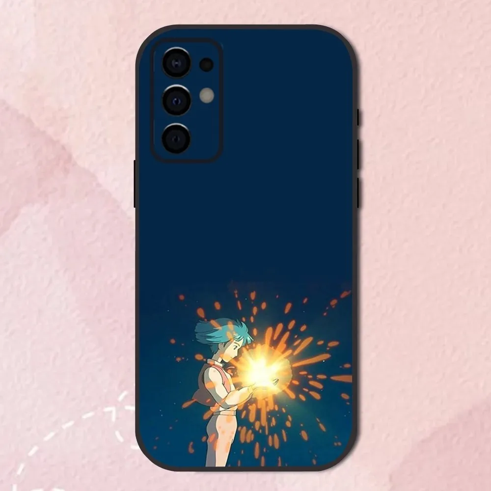 Funda de teléfono de Anime para Samsung S24,S21,S22,S23,S30,Ultra,S20,Plus,Fe,Lite,Note,10,9,5G M-Moving Castle, carcasa suave negra - imagen 5