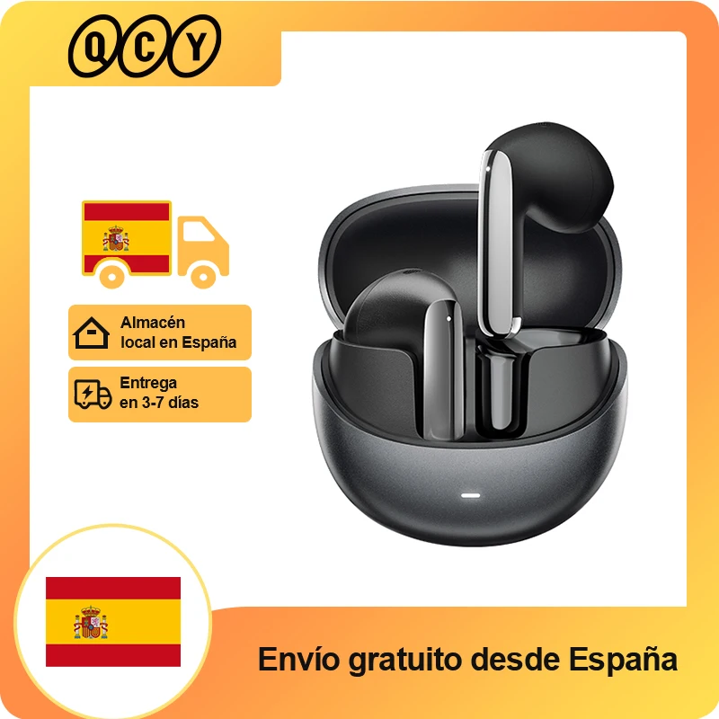 QCY-auriculares inalámbricos con Bluetooth 5,3, dispositivo de Audio de alta resolución, LDAC, 6 micrófonos, AI, HD, conexión multipunto, AilyBuds Pro + ANC, HT10 - imagen 2