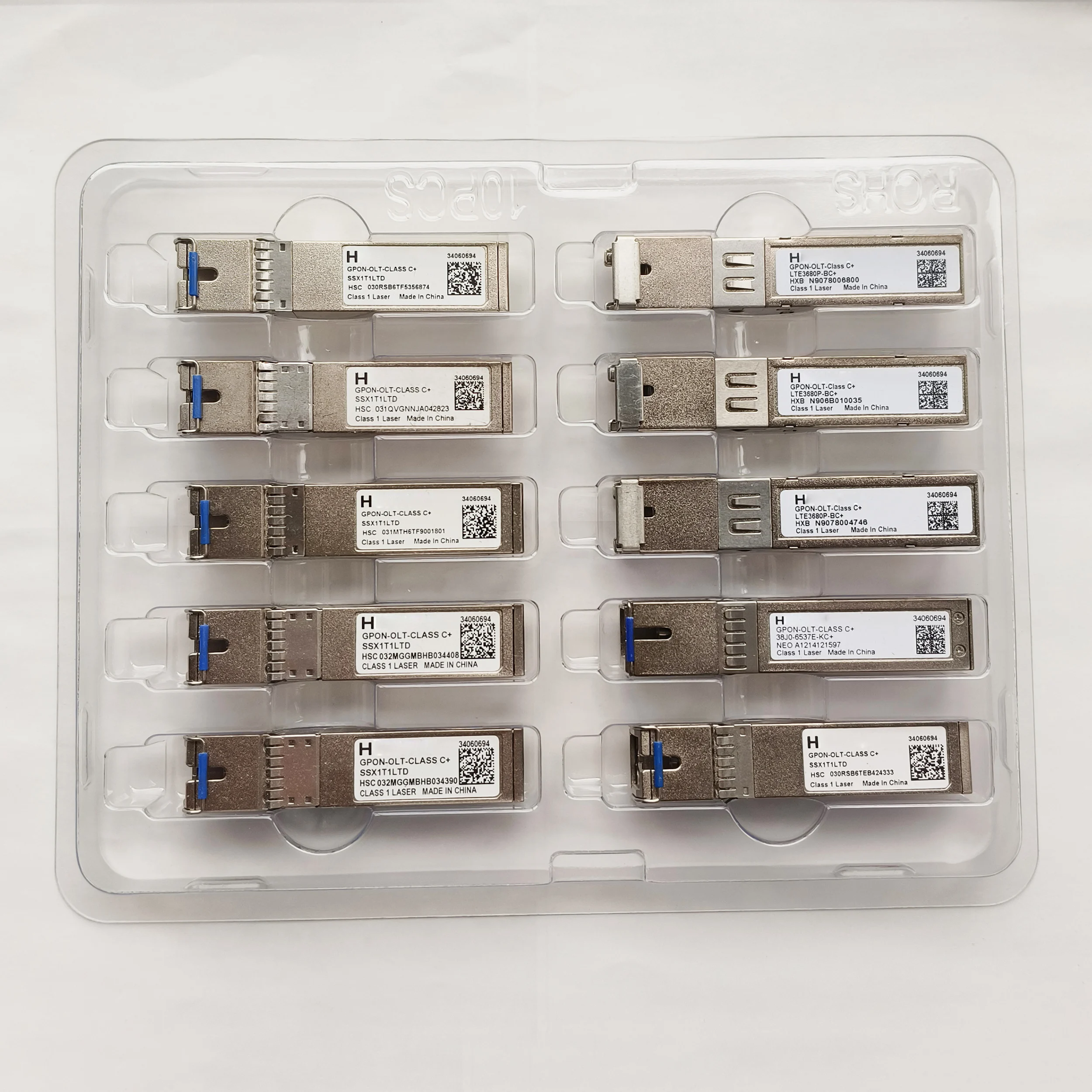 Lote de 10 piezas 34060694   OSX 002003   Transceptor preinstalado GPON-OLT Clase C+ SSX1T1LTD SC