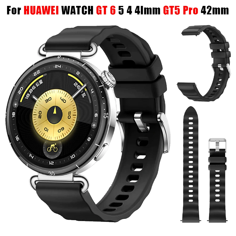 Correa deportiva de silicona de 18mm para HUAWEI Watch GT6 GT5 GT4 41mm GT5 Pro 42mm pulsera para Garmin Venu 3S Vivoactive 4S reemplazar correa