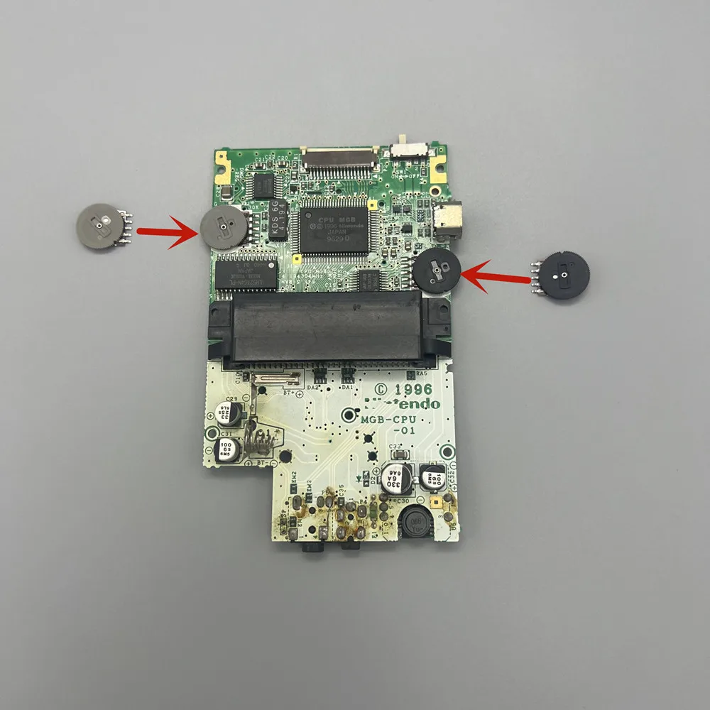Perilla de ajuste de contraste LCD Original, perilla de volumen, interruptor de volumen para GAME BOY color GAMEBOY POCKET GBC GBP