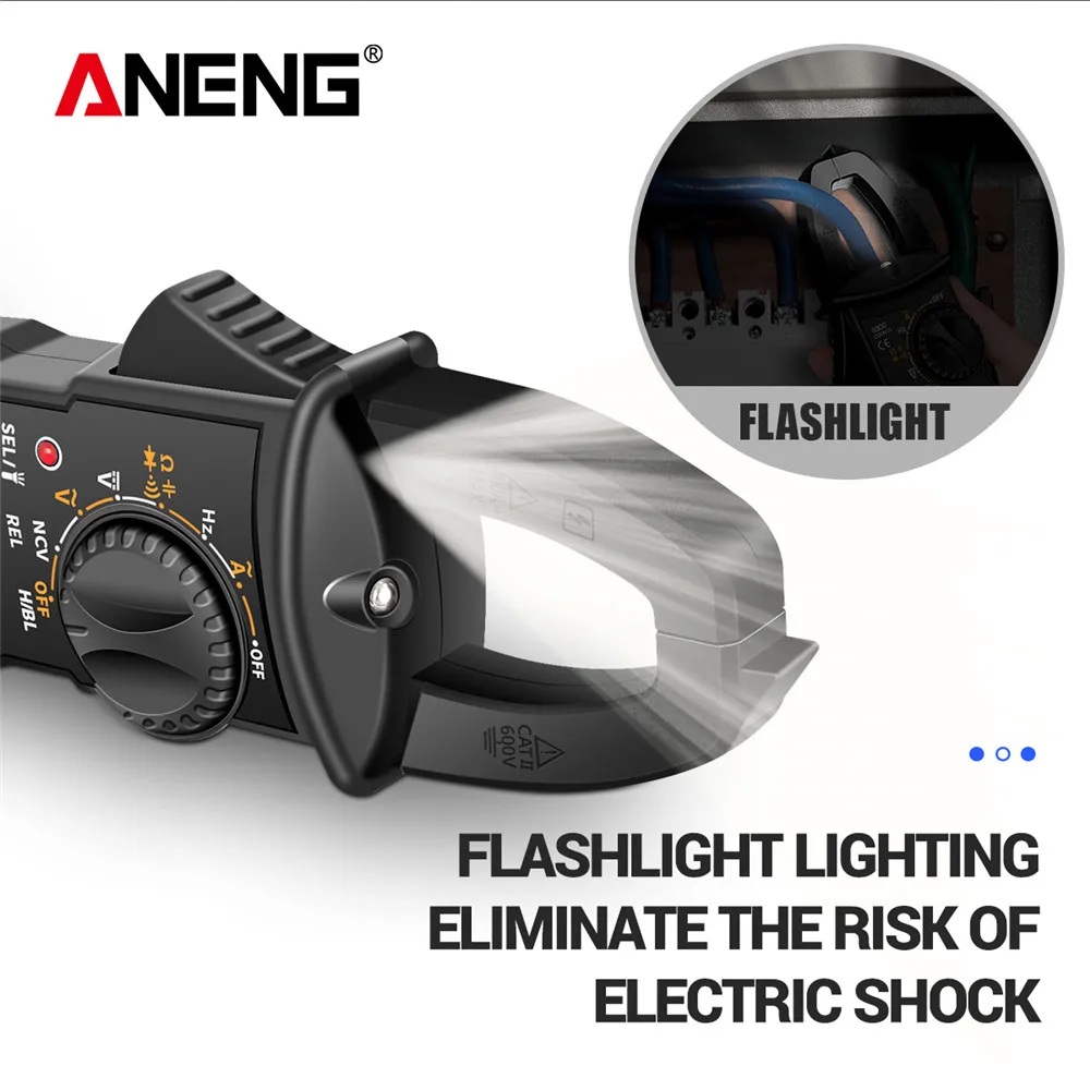 ANENG ST180 multímetro de pinza amperimétrica 4000 recuentos amperímetro de corriente CA Digital probador de voltaje amplificador de coche Hz capacitancia NCV Ohm probador - imagen 4