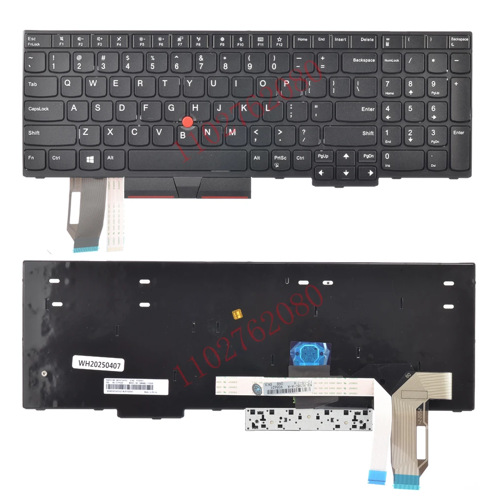 Teclado estadounidense de repuesto para ThinkPad E580 E585 E590 E595 L580 L590 T590 FRU 01YP560 01YP640 01YP720 P52 P72