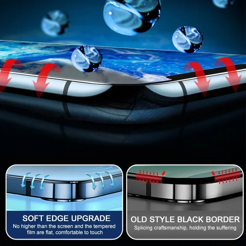 3 uds funda protectora de vidrio para teléfono IPhone 17 Air 16 15 14 13 11 Pro Max Plus 12 Mini 17Pro 17Air 16e IPhone17 accesorios de cubierta - imagen 3