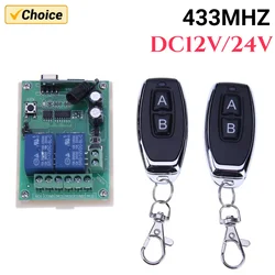 Control Remoto Inalámbrico 433MHz 2 Canales 12V-24V