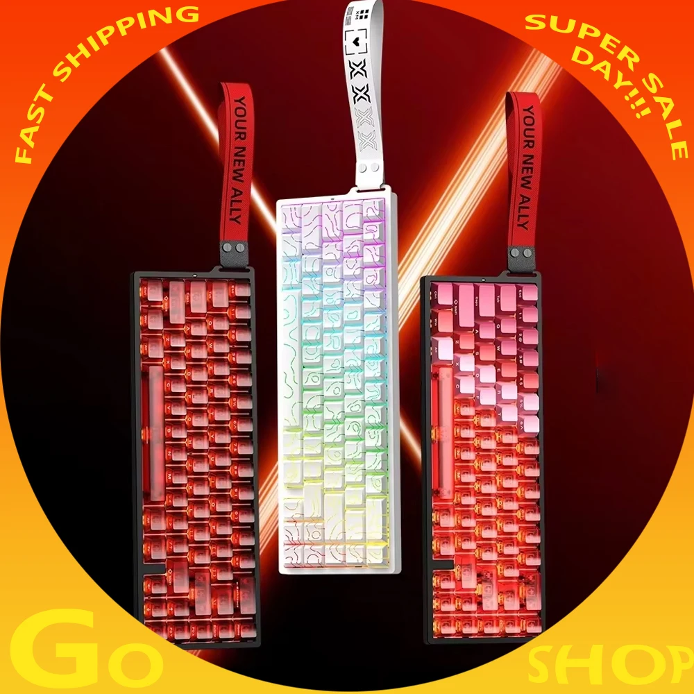 XINMENG Beat68 HE interruptor magnético Ultra con cable teclado para juegos modo Tri 0,01mm disparo rápido 8000Hz 28K velocidad de escaneo 7000mAh regalos