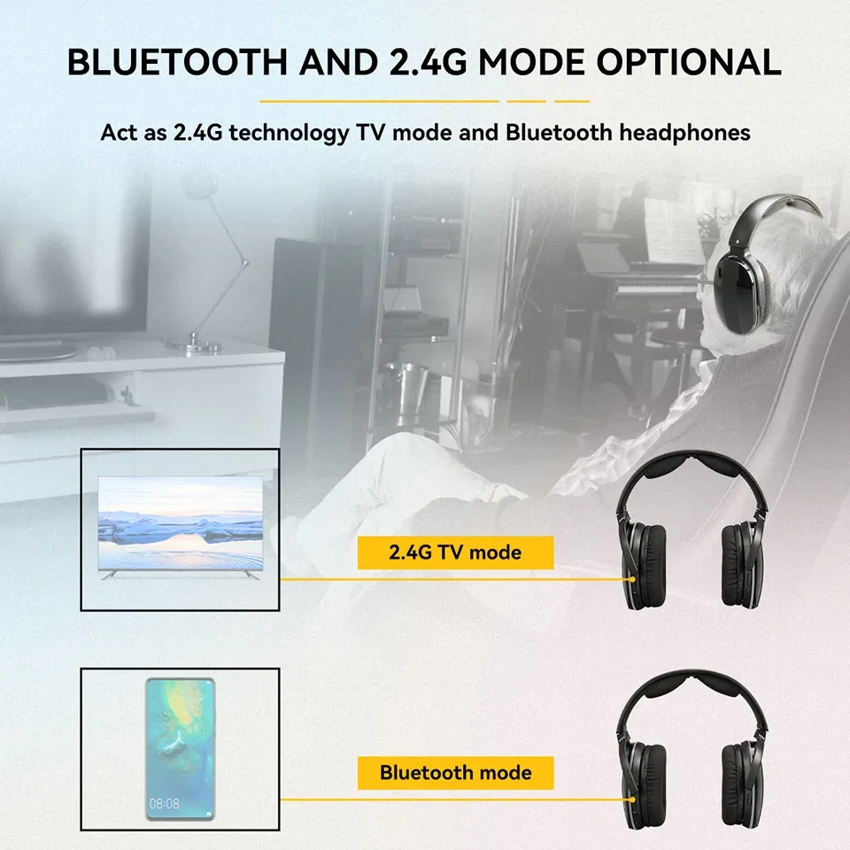 Auriculares inalámbricos con Bluetooth para teléfono móvil, auriculares con Base multifunción, función de ahorro recargable, ordenador y TV - imagen 2