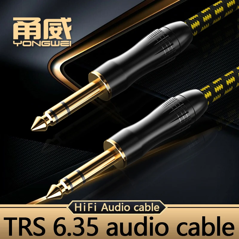 YONGWEI Cable de Audio con clavija de 6,35mm, conector macho a macho, Cable auxiliar para micrófono y guitarra eléctrica - imagen 2