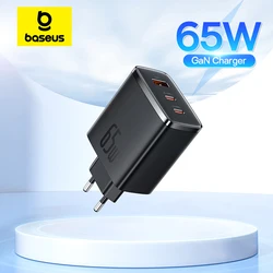 Baseus Cargador GaN 65W USB-C PD Compatible iPhone y MacBook