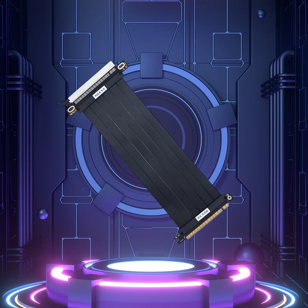 PCIe 3,0 X16 tarjeta extensora Flexible de alta velocidad EMI blindado PCI Express Gen 3 Cable de extensión GPU Cable de extensión de tarjeta gráfica - imagen 2