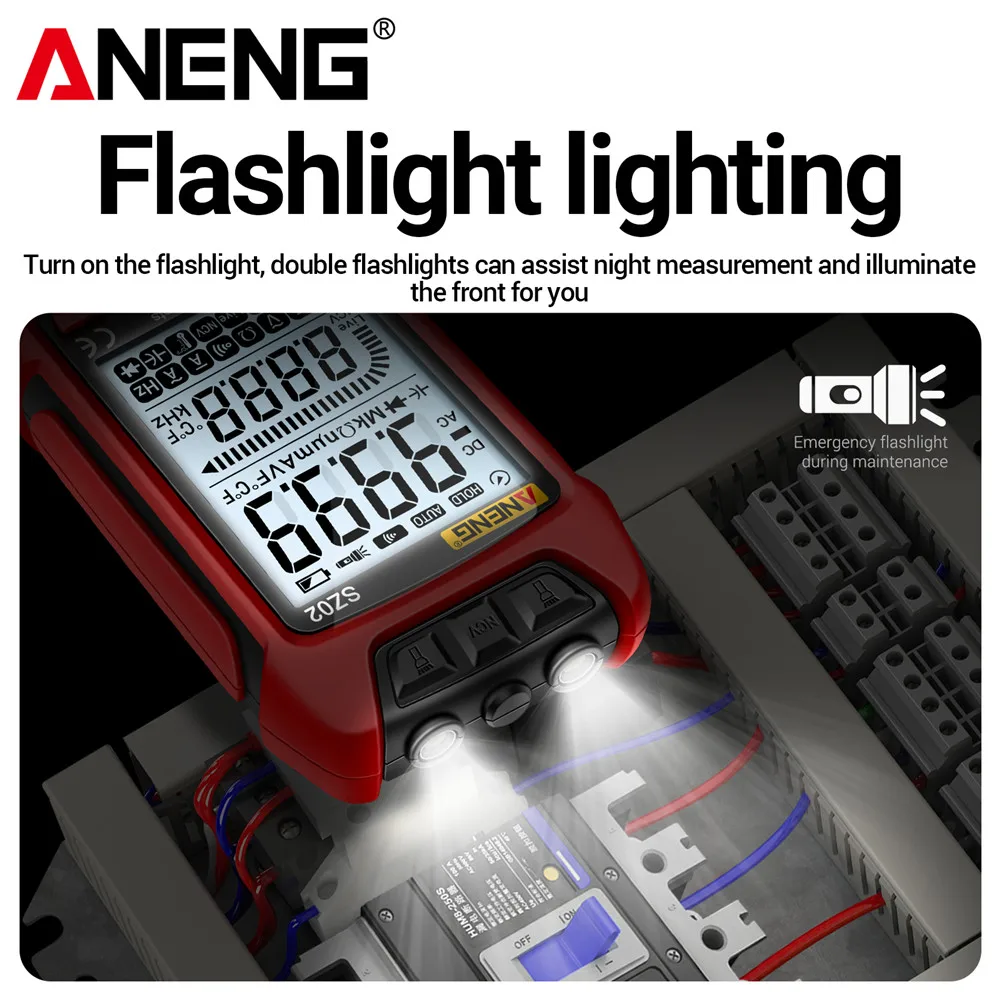 Multímetro Digital inteligente ANENG medidor de capacitancia de voltaje CA/CC 6000 recuentos herramientas de prueba de transistores de resistencia de temperatura eléctrica automática - imagen 3