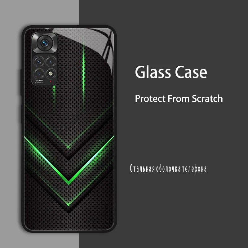 Para Redmi Note 11 funda de vidrio templado funda dura parachoques para Xiaomi Redmi Note11 Note 11 Pro 5G 4G 11s funda protectora - imagen 4