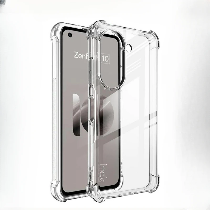 Funda a prueba de golpes con cojín de aire para Asus Zenfone 10 9, funda trasera de silicona TPU suave, carcasa transparente para teléfono Zenfone10 - imagen 2