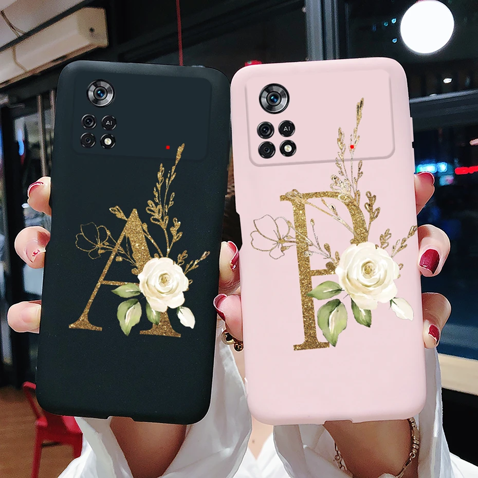 Para Xiaomi Poco X4 Pro 5G Funda bonita con letras Funda delgada suave de silicona Funda de teléfono para Xiaomi Poco X4 X 4 PocoX4 Pro 5G Shell
