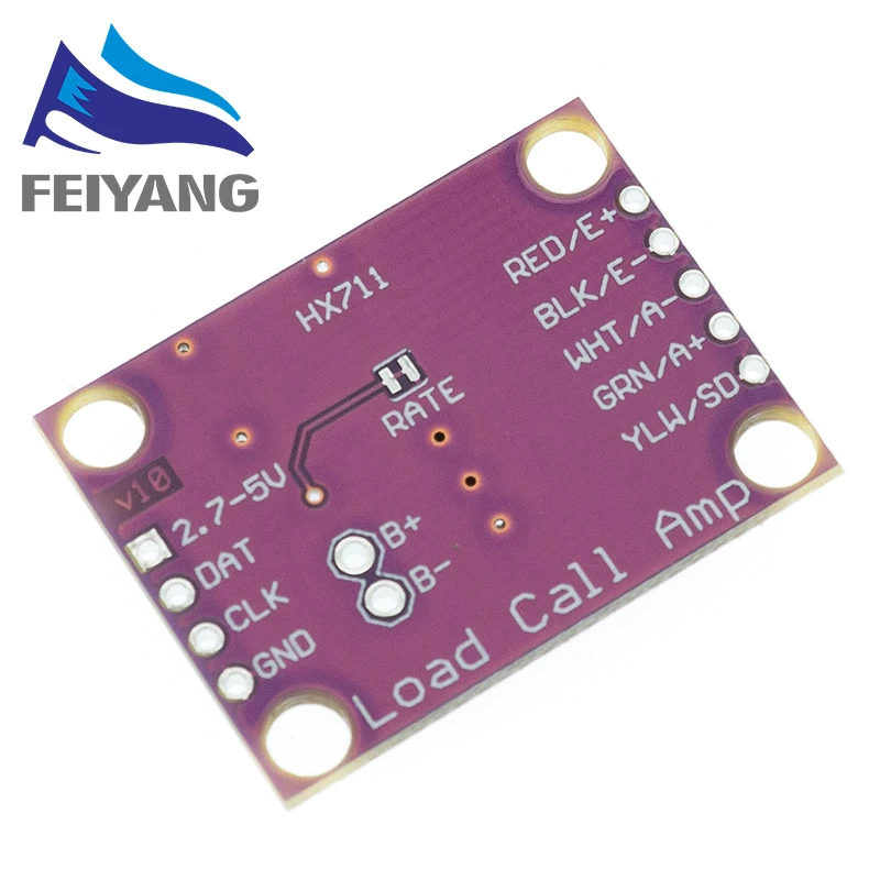 Sensor de pesaje HX711, adaptador de conversión A/D de 24 bits, placa amplificadora de celda de carga, sensores de peso - imagen 4