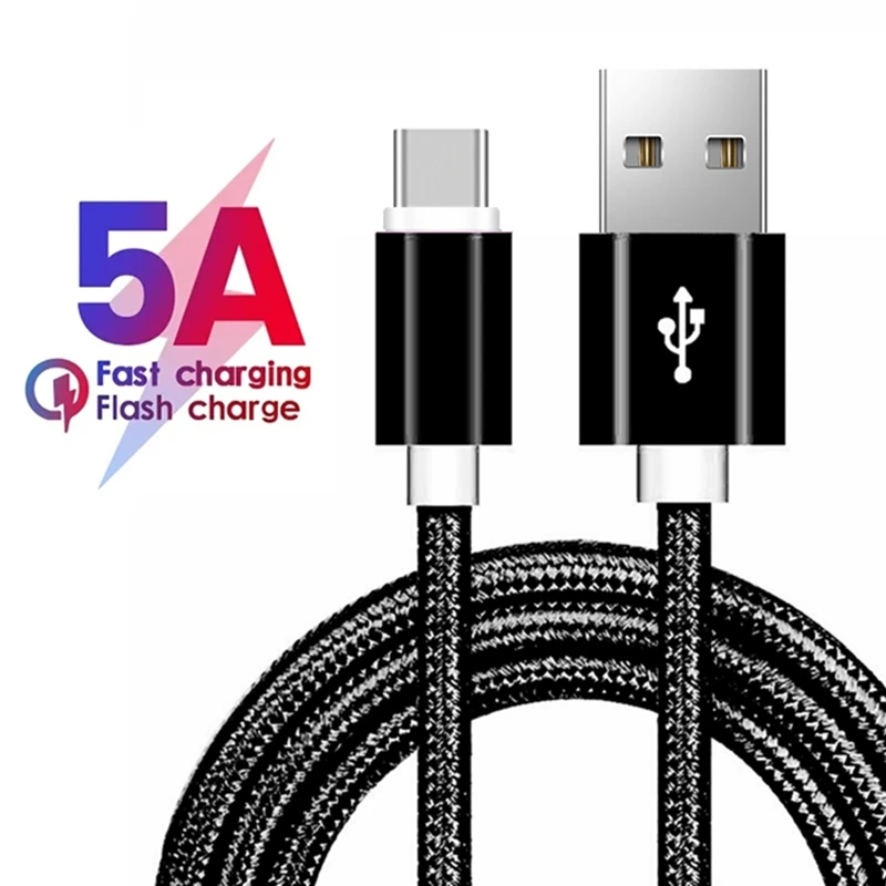 Cable de carga rápida USB tipo C para Samsung S23 A55 A35 Xiaomi Redmi Note 13 POCO X5 Huawei Nova 11 Realme iQOO Cable trenzado 3m - imagen 4