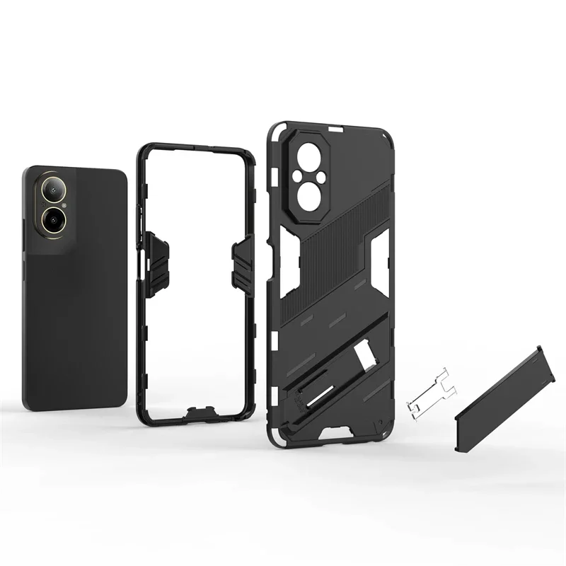 Para OPPO Realme C67 4g Funda trasera para teléfono armadura a prueba de golpes refuerzo de esquina anticaída protección Kickstand Coque Fundas - imagen 4