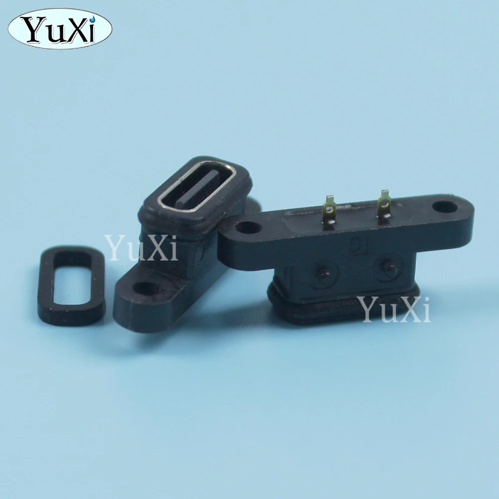 Puerto conector USB tipo C resistente al agua con orificio para tornillo, conector hembra de carga rápida de 2/4/6/ pines para puerto de Cable de cargador DIY, 1 ud. - imagen 4