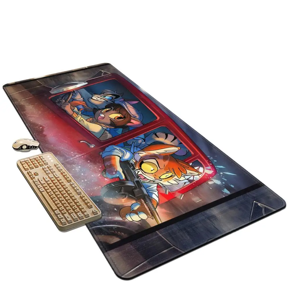 Alfombrilla de ratón Lackadaisy, alfombrilla de ratón con punto de ratón, accesorios para juegos, alfombrillas de escritorio largas, piezas de PC XXL90x40cm - imagen 2