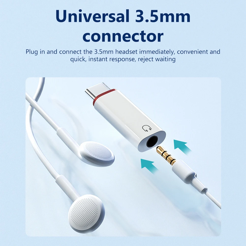 Adaptador de Audio auxiliar tipo C a conector de 3,5 MM para Huawei Xiaomi Samsung conector de auriculares de 3,5 MM convertidor DAC - imagen 2