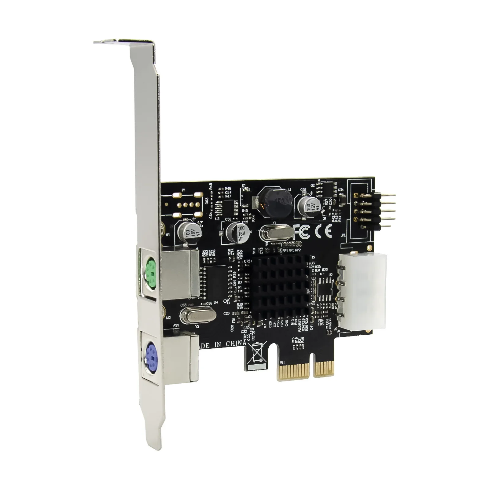 PCIE a 2xPS2 PS/2 puertos para tarjeta adaptadora de ratón y teclado de PC - imagen 5