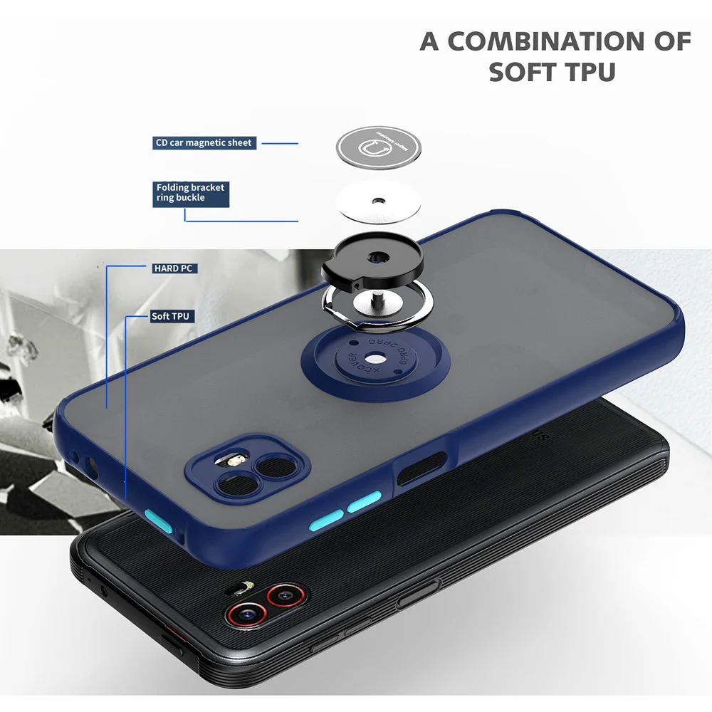 Armadura mate funda para Samsung Galaxy Xcover 7 Xocver 6 Pro cubierta anillo soporte magnético soporte a prueba de golpes Coque Fundas - imagen 3