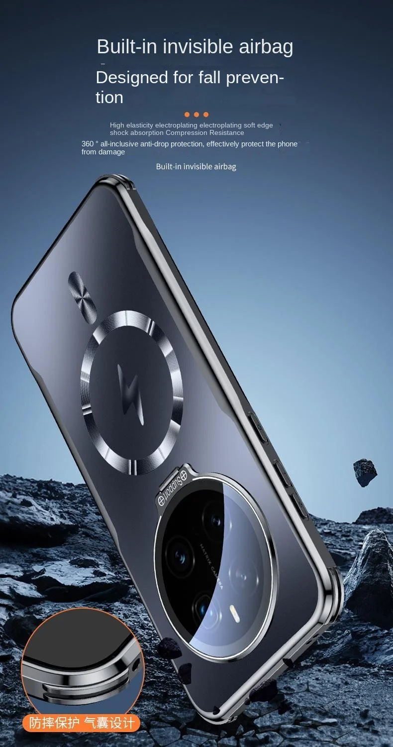 Para Huawei Honor Magic 7 Pro funda dura con soporte magnético lente de carga inalámbrica funda protectora trasera para Magic 7 7PRO Shell - imagen 5