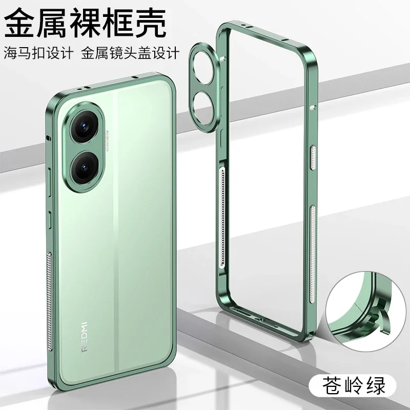 Funda para Xiaomi POCO X7 Pro, Funda trasera de lujo con marco de Metal y ventilador para POCO X7 Pro Redmi Turbo 4, Funda de parachoques a prueba de golpes - imagen 3