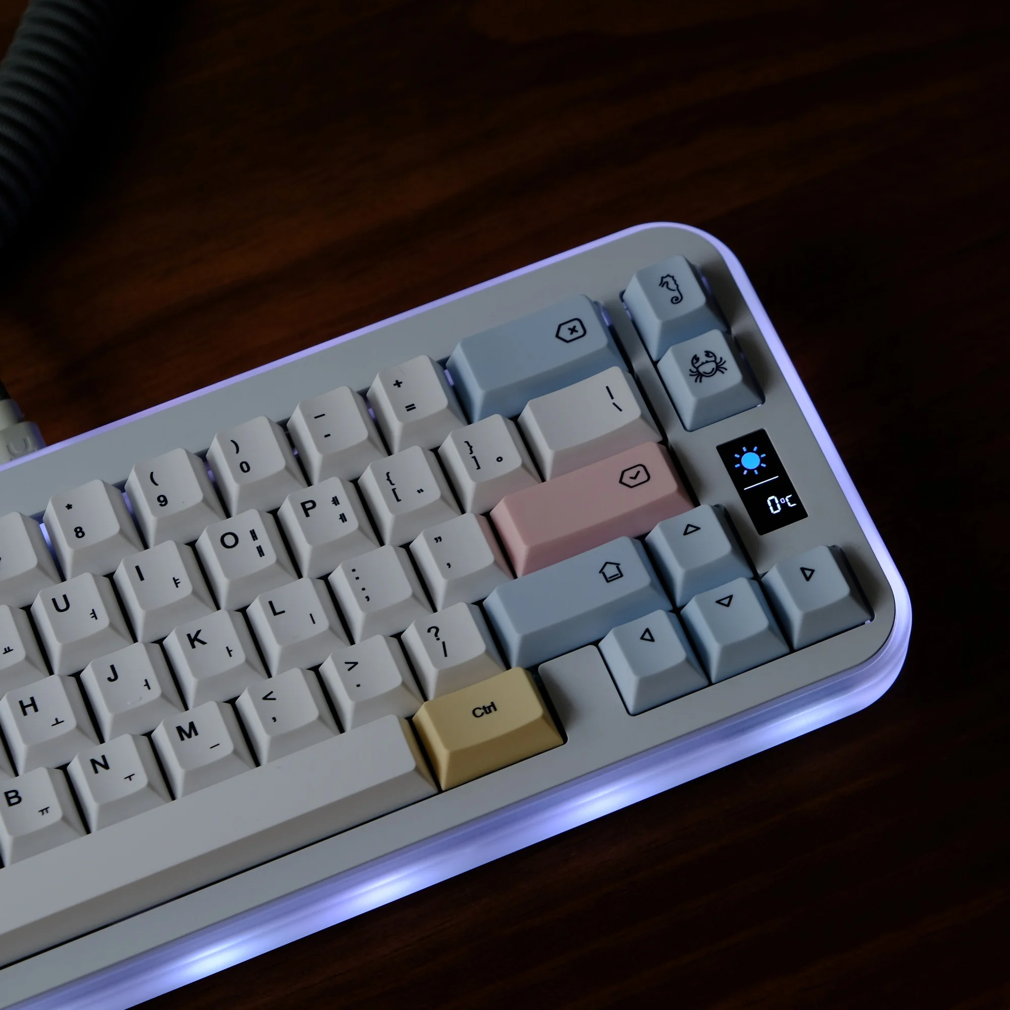 Teclas Cherry PBT coreano inglés para juegos Teclado mecánico DrunkDeer A75 Wooting teclado magnético Rainy75 Dye Sub Keycaps - imagen 4
