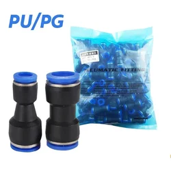 Conector Neumático Rápido PU Recto PG – Alta Presión 4 a 10 mm