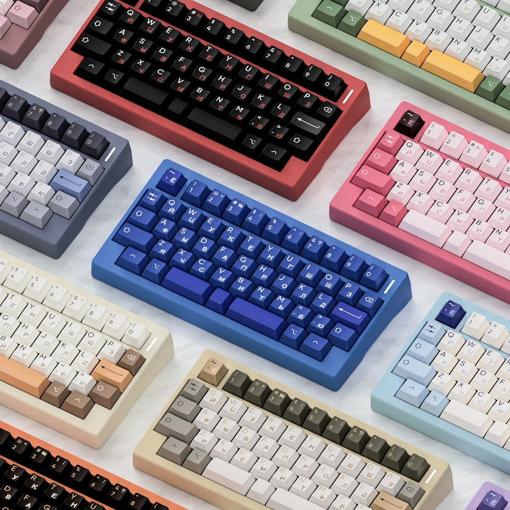 Kit de teclado mecánico Raven50 Barebones, interruptor personalizado, intercambiable en caliente, BT 2,4G, inalámbrico, 50% de diseño, compatible con a través de teclas DIY - imagen 3