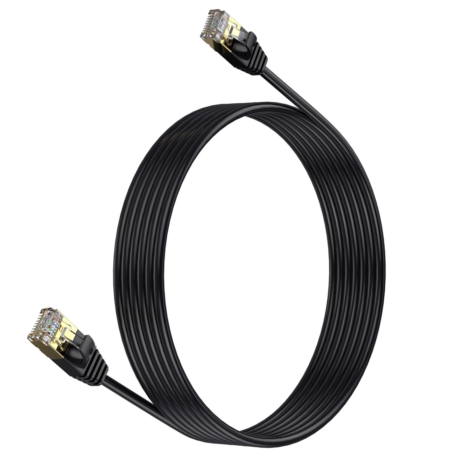 Cable Ethernet RJ45 CAT8 de alta velocidad OD3.8mm 2000MHz 10Gbps Cat 8 Cable de puente fino para conectividad de computadora de red 5G - imagen 4