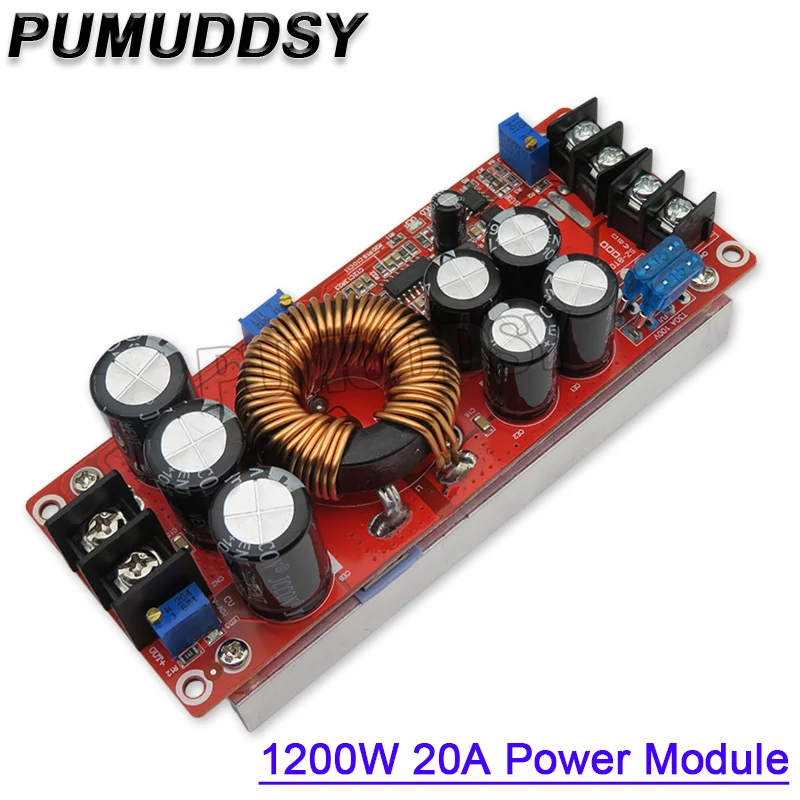 1200W 20A 8-60V a 12-83V DC Convertidor Boost Módulo de fuente de alimentación elevadora de coche