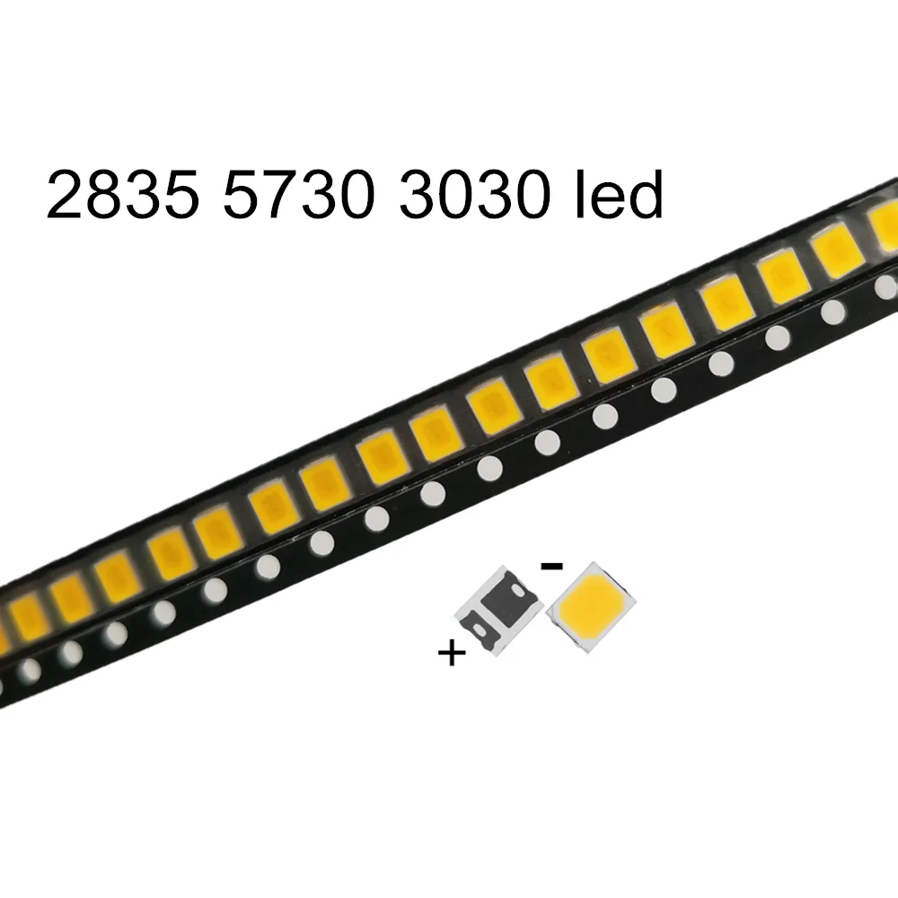 Chip blanco SMD LED 100, lámpara de luz LED PCB de montaje en superficie, 2835 W, 3V, 6V, 9V, 18V, 60-70LM, 120LM, Ultra brillante, SMT, 1W, 50-0,5 Uds. - imagen 3
