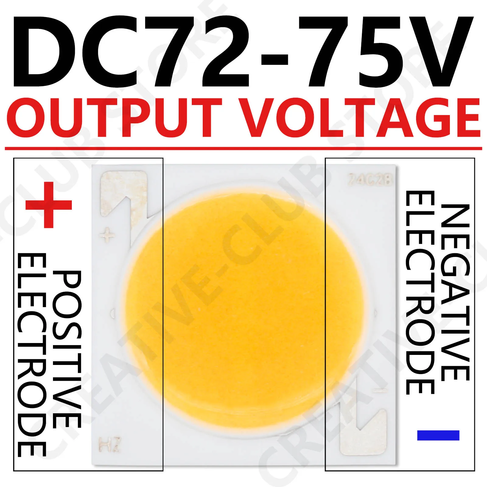 10 Uds. Chip COB LED de cerámica de alta disipación de calor 24W DC72-75V 300mA 3000-3500K 6000-6500K fuente de luz de Color blanco cálido/blanco - imagen 5