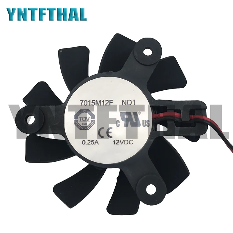 7015M12F ND1 para T&T DC 12V 0.25A ventilador de refrigeración de servidor de 2 pines nuevo - imagen 2