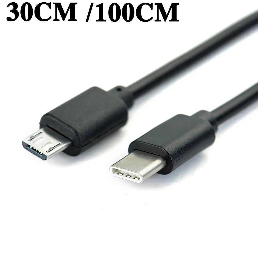 Cable de USB-C tipo C a Micro USB para Samsung, Cable Micro B USB tipo C macho a macho, datos de carga rápida de 30/100cm - imagen 2
