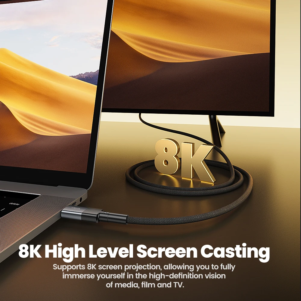 Toocki-Cable USB4.0 Gen3 40bps 8K @ 60Hz, Conector de carga rápida tipo C a tipo C para Macbook, PS5, iPhone 15, Switch, 3, 240W - imagen 4