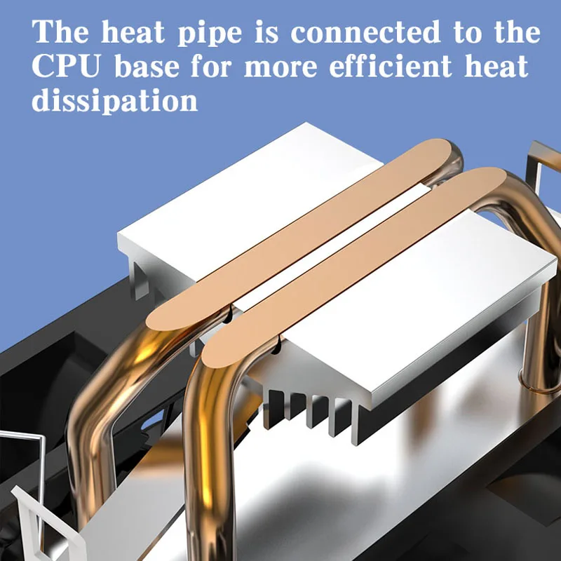Enfriador de procesador de 4 heatpipes, ventilador de torre de Cpu RGB PWM de 4 pines para Intel LGA 2011 1366 X79 X99 1700 1200 1150 AMD AM4 AM2 AM3 AM5 - imagen 5