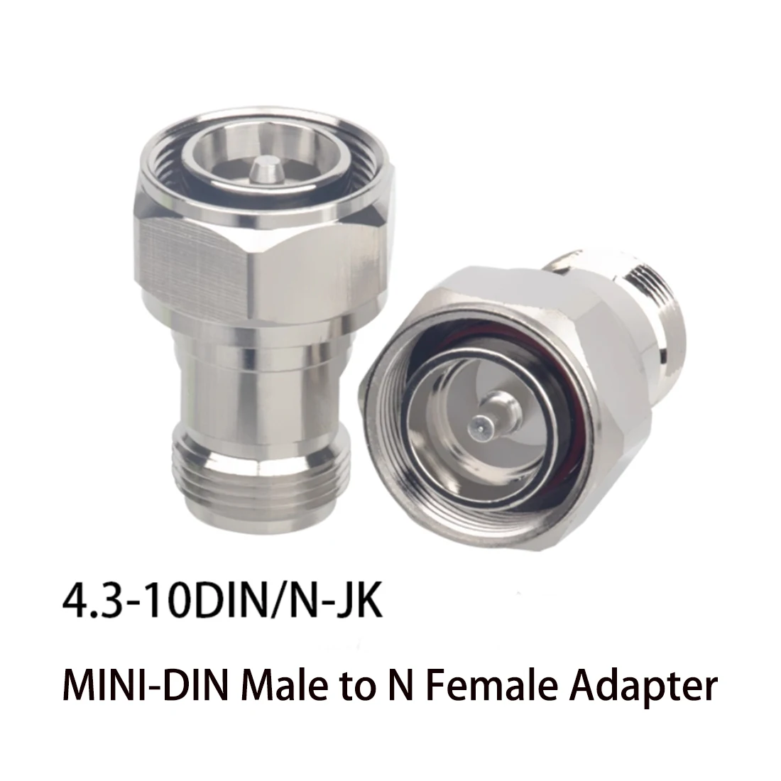 1 unidad 4,3-10 MINI-DIN macho a N tipo hembra adaptador de conector coaxial RF recto al por mayor nuevo - imagen 2