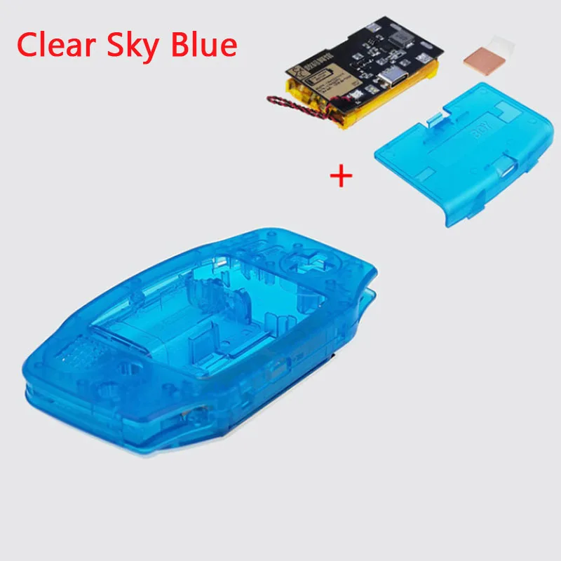Módulo de batería recargable USB-C para Game Boy Advance, carcasa de iones de litio de 1800mAH con IPS V3 personalizada