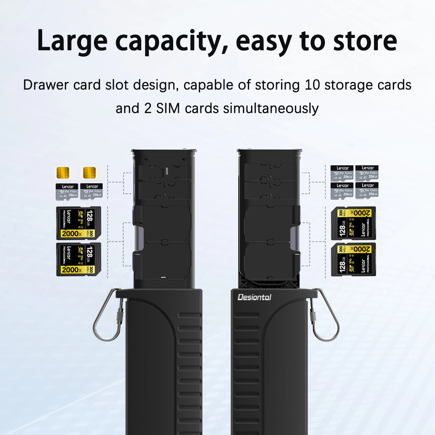 UTHAI DK10 accesorios para ordenador portátil caja de tarjeta flash tarjeta SD caja de almacenamiento de tarjeta TF lector de tarjetas impermeable de alta velocidad ﻿ - imagen 3