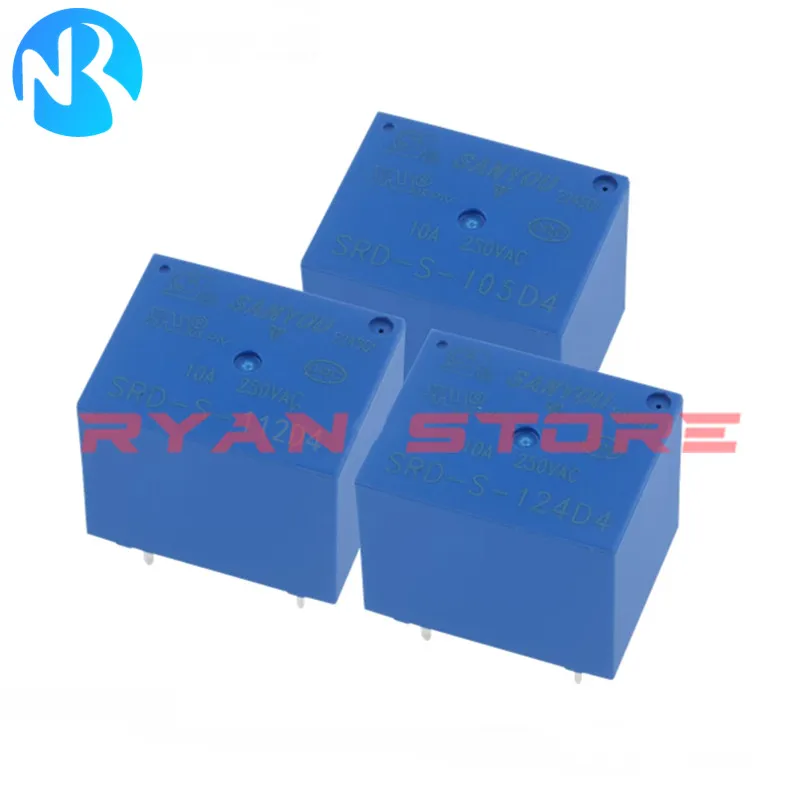 Nuevo relé de 5 piezas, relé SRD-S-105D, 112D, 124D, 10A, 5 pines, SRD-S, 105D4, 112D4, 124D4, SRD S, 105DM, 112DM, 124DM, 4Pin, 10A, DC5V, 12V, 24VDC, 100% - imagen 3